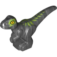 Animal, Dinosaur, Raptor, Baby with Lime Markings, Yellow Eye Print