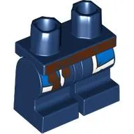 Hips and Dark Blue Medium Legs with Dark Red Belt, Blue/White Robe print