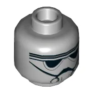 Minifig Head AT-DP Pilot / Imperial Driver, Goggles and Breathing Mask Print