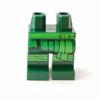 Hips and Dark Green Legs with Bright Green Robetails, Sash Belt, and Knee Wraps Print (Lloyd)