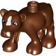 Duplo Animal Cow Baby (Calf) Front Leg Forward with White Blaze Print