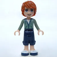 Julian - Sand Green, Dark Blue Trousers