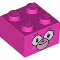 Brick 2 x 2 with Monkey Face print