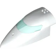 Aircraft Fuselage Curved Forward 8 x 16 x 5 with Trans-Light Blue Glass