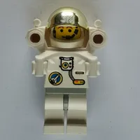 Astronaut, White, Light Gray Hips, Helmet with Large Chrome Gold Visor, Rocket Pack, Headset