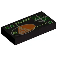 Tile 1 x 2 with Mars Orbit Display Print