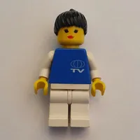 TV Worker - Blue Torso, White Legs, Female