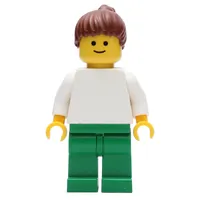 White Torso, Green Legs, Reddish Brown Hair, Female