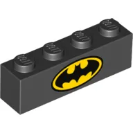 Brick 1 x 4 with Batman Logo print