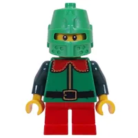 Elf - Green Torso, Red Legs, Knight Helmet