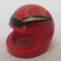 Helmet, Standard with Horned Black and Yellow Print