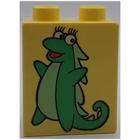 Duplo Brick 1 x 2 x 2 with Issa Print