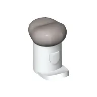 Headwear Accessory Hat with Small Pin, Tall Hat with Small Brim and Silver Top