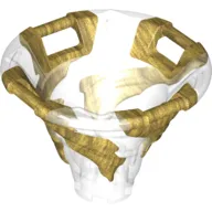 Cone Reverse with 4 Handles, Spinner, with Marbled Pearl Gold Pattern