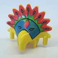 Headdress Jungle with Colored Feather Print (Achu)