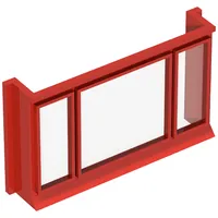 Window 1 x 6 x 3 3-Pane with Glass for Slotted Bricks