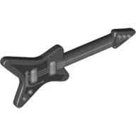 Musical Instrument Guitar Electric 'ML' Type with Pick Guard and Silver Strings and Knobs Print