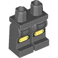 Hips and Dark Bluish Gray Legs with Pockets, Yellowish Green Knee Caps print