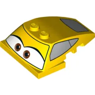 Wedge Curved 5 x 4 x 1 1/3 with 2 x 4 Base with Eyes Print (Cruz Ramirez)