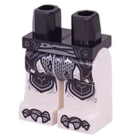 Hips and White Legs with Silver Belt, Black/Silver Armor, Claws print