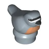 Animal, Bird, Small with White/Black Bands on Face, Black Eyes, Coral Chest (Nuthatch) print