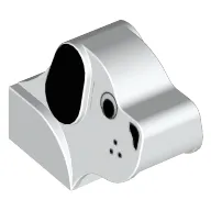 Animal Body Part, Dog Head 2 x 4 x 2 1/3 with Dog Head Print