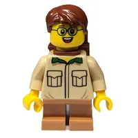 Boy, Tan Shirt, Short Medium Nougat Legs, Reddish Brown Hair, Backpack, Glasses
