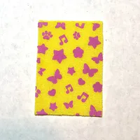 Blanket, Sheet, Towel, with Dark Pink Flowers, Butterflies, Hearts, and Music Notes Print