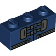 Brick 1 x 3 with Jacket Straps print