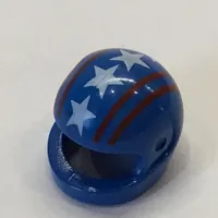 Helmet, Standard with Red Lines and White Stars Print