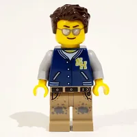 Dark Blue Torso, Dark Tan Legs, Dark Brown Hair