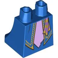 Hips and Legs Under Dress/Robe with Robe, Gold Trim, Lavender Underdress, Medium Lavender/Gold Sash print