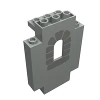 Panel 2 x 5 x 6 Wall with Window Stones Dark Gray Print