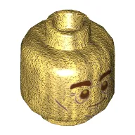 Minifig Head Rubeus Hagrid, Reddish Brown Eyebrows, Eyes and Mouth, Smile Print