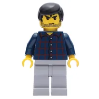 Man - Dark Blue Plaid Torso, Light Bluish Gray Legs