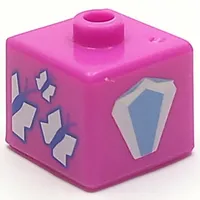 Pen Bead, Square with Butterflies, Diamond Print