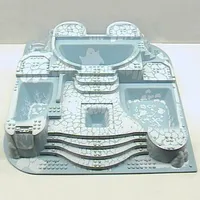 Baseplate Raised 48 x 48 with Staircases and Pits with Arctic Print