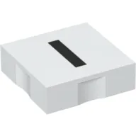 Duplo Tile 2 x 2 with Capital 'I' Print