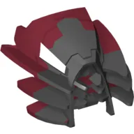 Large Figure Mask Radiak with Marbled Black Pattern