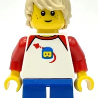 Kid, White Torso, Blue Legs, Tan Hair