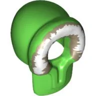 Hood Fur-lined with White and Dark Tan Fur Print