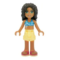 Andrea - Dark Azure Bikini, Bright Light Yellow Skirt