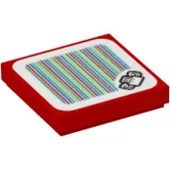 Tile 2 x 2 with Para-Koopa and Barcode Print (Sticker)