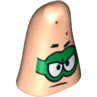 Minifig Head Special, Starfish with Bright Green Mask Print (Patrick)