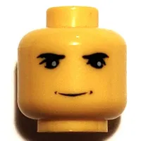 Minifig Head Rubeus Hagrid, Eyebrows, Slight Smile Print [Blocked Open Stud]