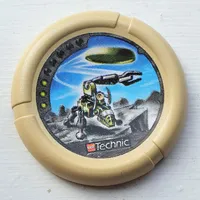 Large Figure Throwing Disk, Granite / Rock, 3 Pips, Granite Throwing Disk Print