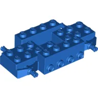 Vehicle Base 4 x 8 x 1 1/3 with Wheel Pins, 4 studs on each side, 2 x 2 Recessed Center and Hole