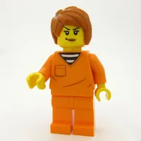 Criminal, Orange Jumpsuit, Dark Orange Hair