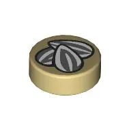 Tile Round 1 x 1 with Sunflower Seeds print