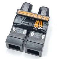 Hips and Black Legs with Orange Belt, Light Bluish Grey Robe and Knee Caps print